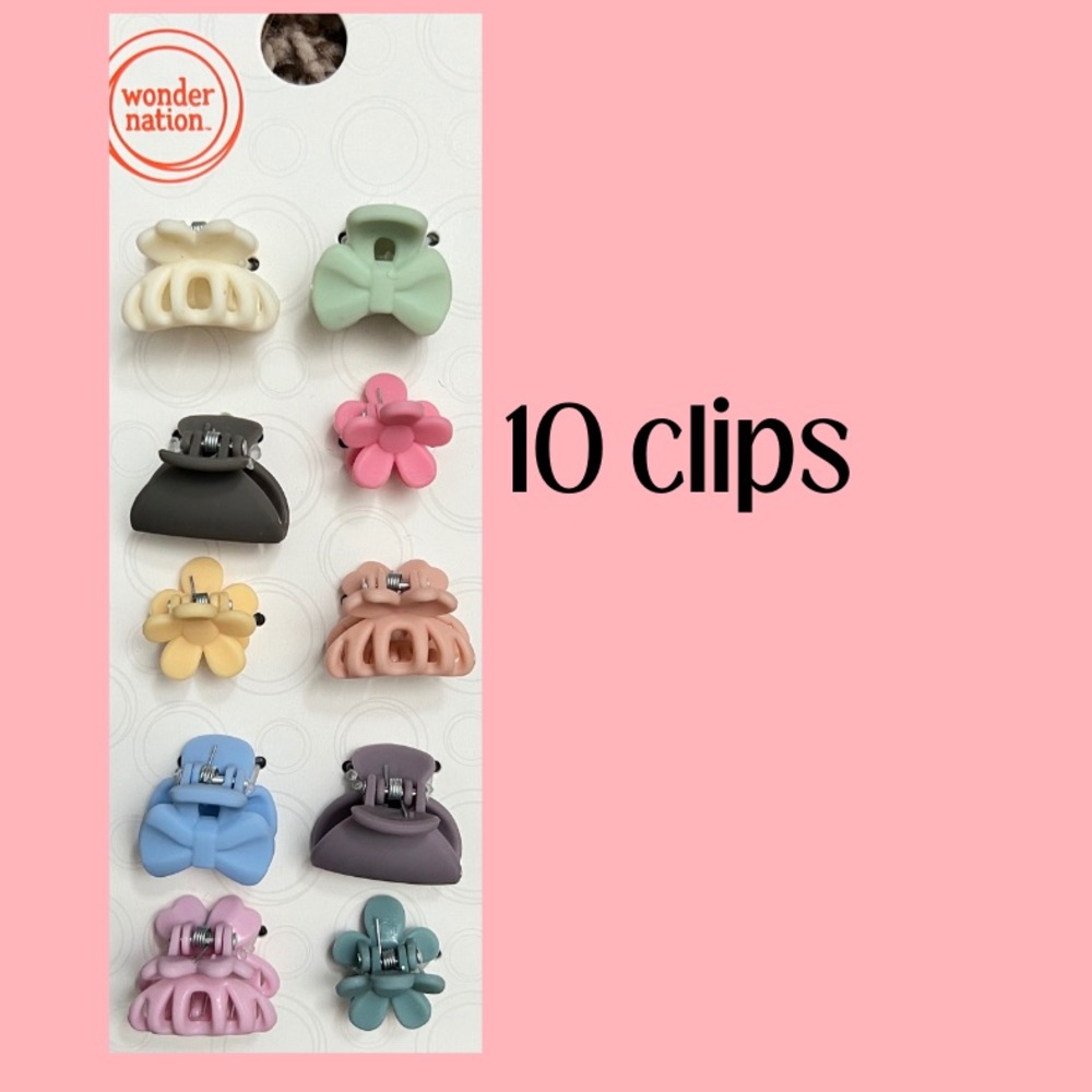 Girls small clips for hair. 10pc
